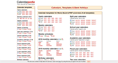 Desktop Screenshot of calendarpedia.com